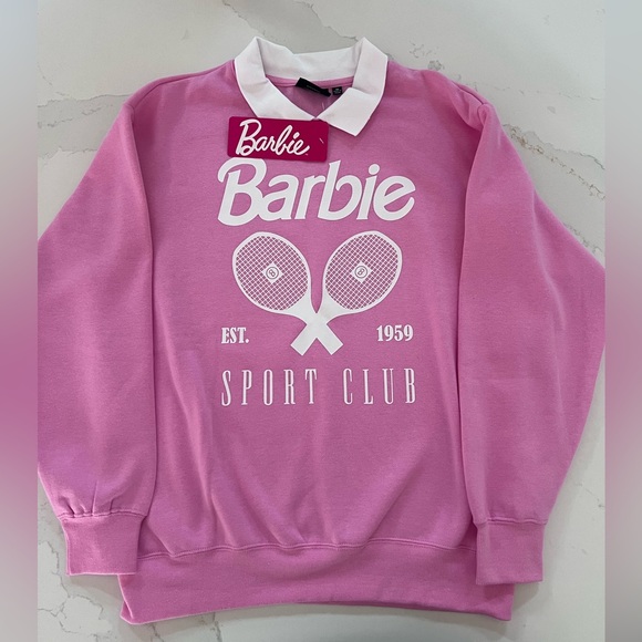 Barbie Tops - NWT BARBIE SPORTS CLUB Crewneck Sweatshirt with Collar! Women’s M
